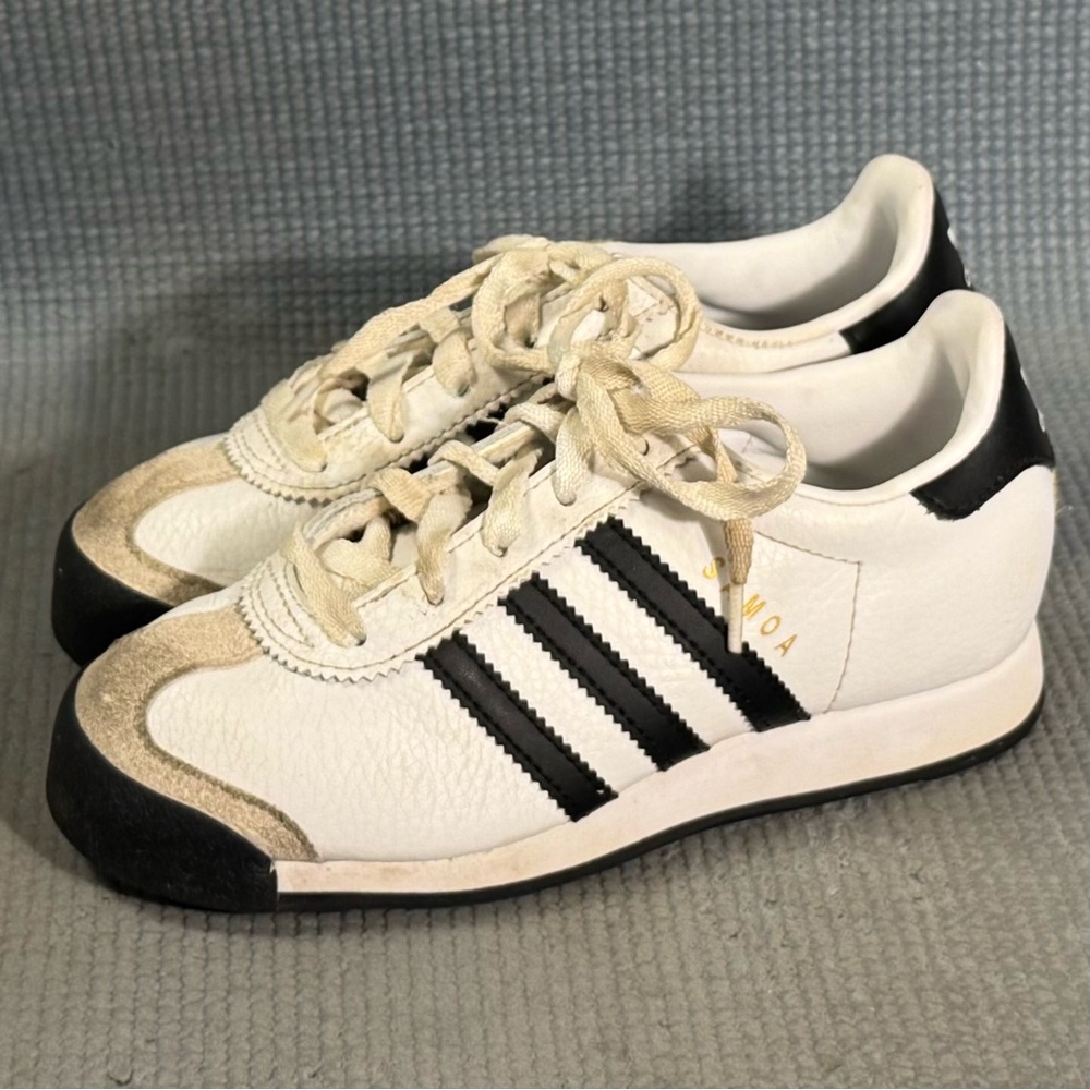 Adidas Samoa White/Black Casual Sneakers Kid’s Size‎ 13C